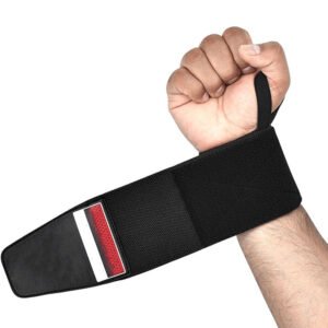 Wholesale High Quality Nylon Sports Weightlifting Workout Power Lifting Adjustable Wrist Support Wrap Gym Custom Logo Elastic